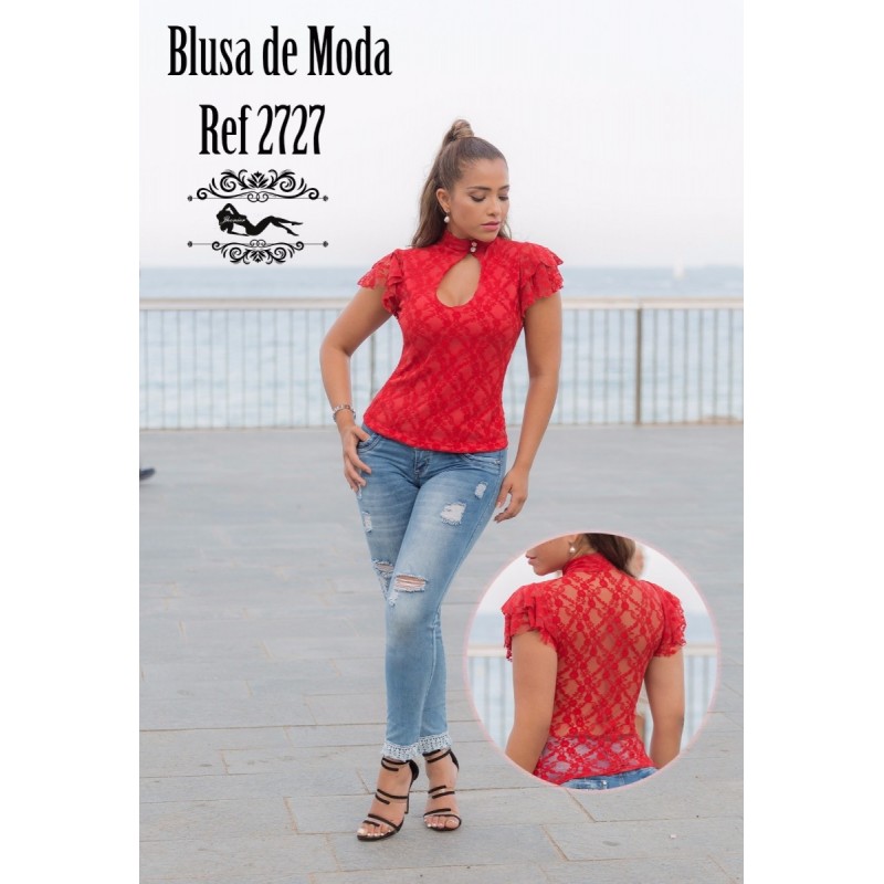 Ropa-Mujer _Blusa Colombiana Roja _Jhonier