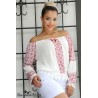 Ropa-Mujer _Blusa cuello bandeja con puntilla _Jhonier