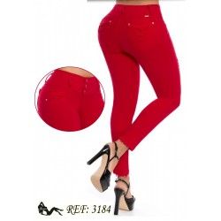 Ropa-Mujer _Vaquero Levanta Cola Rojo _Jhonier