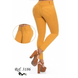 Ropa-Mujer _Jeans Colombiano Mostaza _Jhonier
