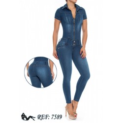 Ropa-Mujer _Conjunto Mono Jeans Azul _Jhonier