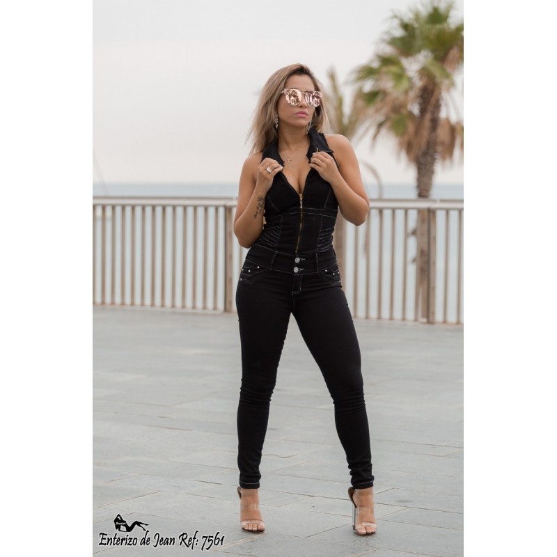 Ropa-Mujer _Conjunto enterizo Negro Espalda _Jhonier