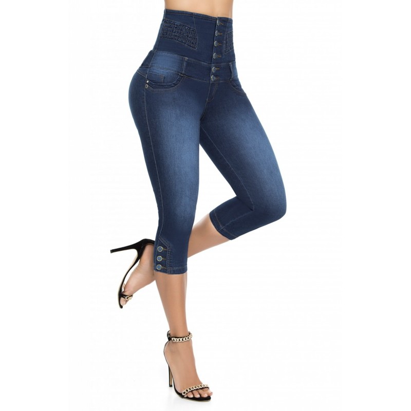 Ropa-Mujer _Vaquero Push Up corto Azul _Alix