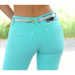 Ropa-Mujer _Jeans Verde Agua Levanta Cola _Jhonier